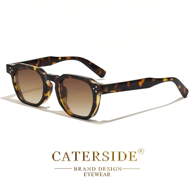CATERSIDE Retro Square Sunglasses Men Punk Fashion Brand Sun Glasses for Women Travel Party UV400 Summer Style Lunette De Soleil