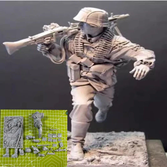 1/16 Casting Resin Model Grey Kit Normandy Frontline Soldier Model Requires Assembly Unpainted