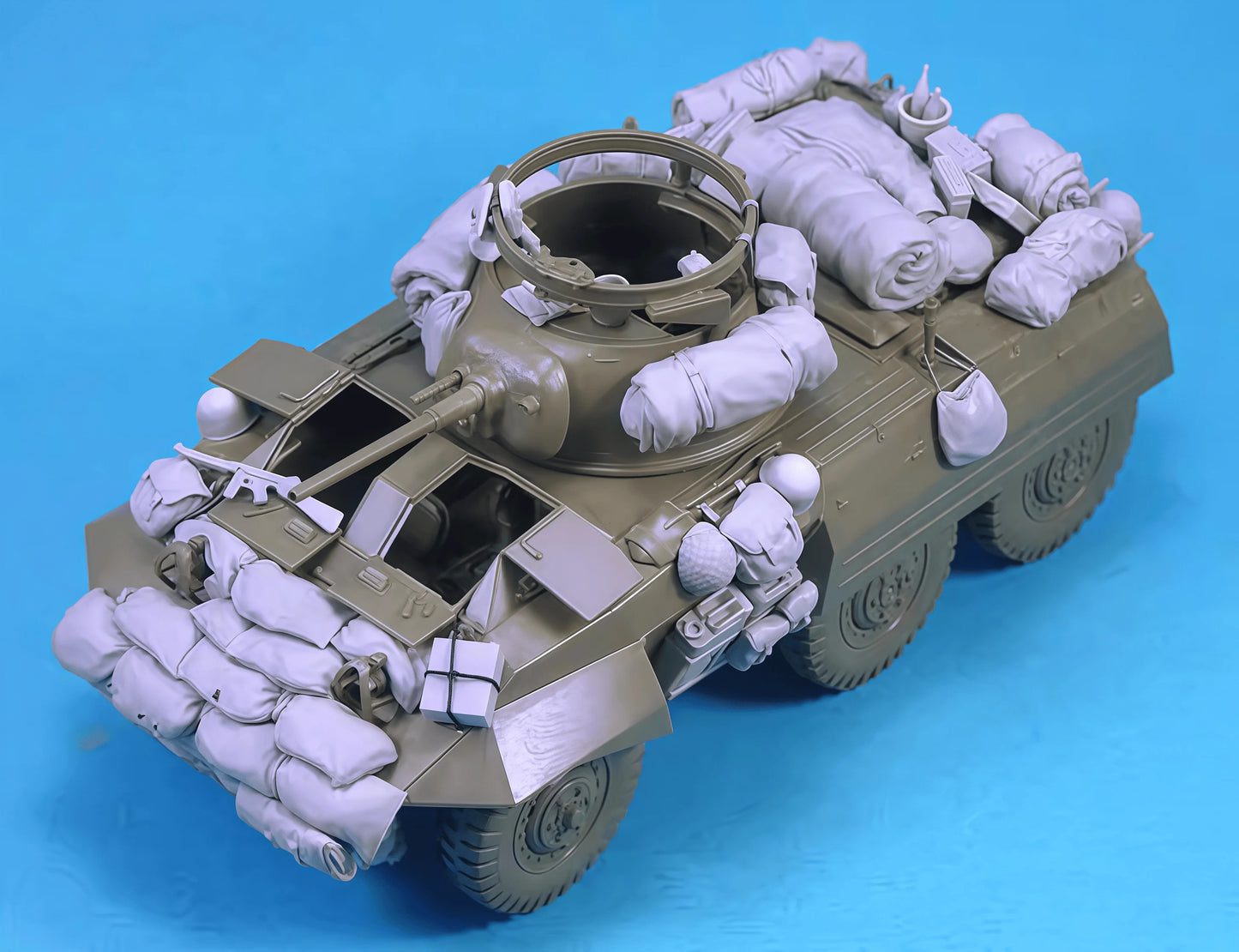 1/35 Cast Resin Model, Scene Model Making M8 Tank Model Parts Pile Up Gk, Uncolored Model