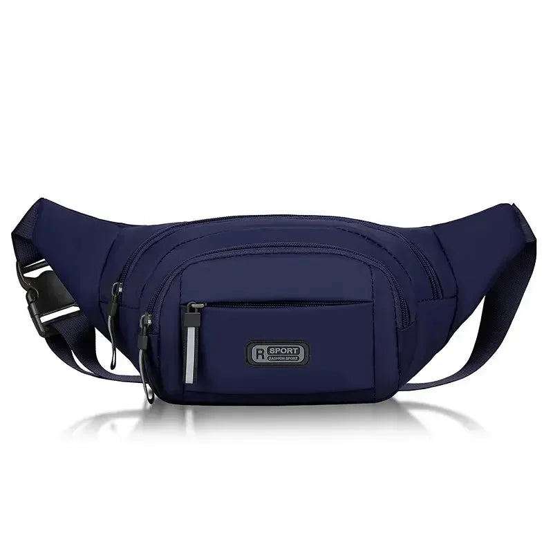 Color Men's Canvas Waist Pack Anti-Theft Running Fanny Bag Slim Outdoor Sport