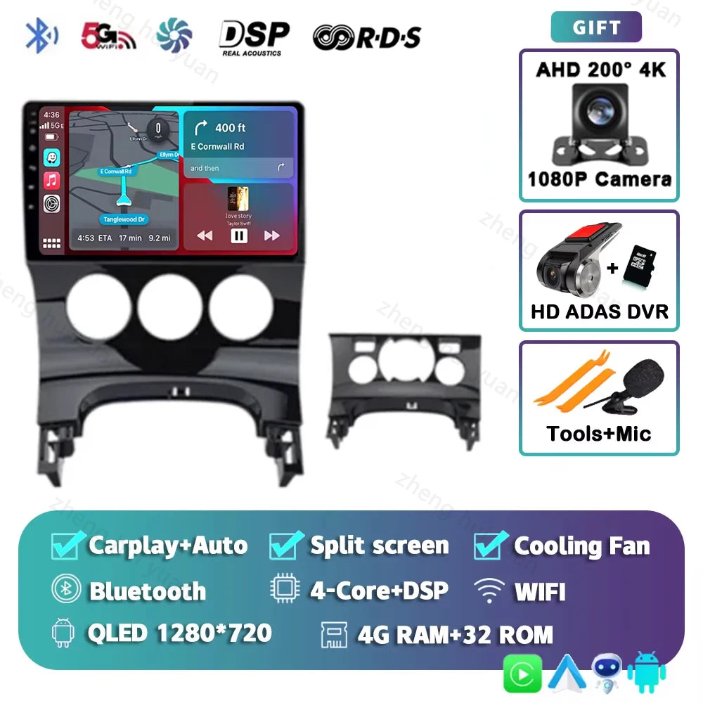 Android 14 For Peugeot 3008 1 2009 - 2016 12+256GB CarPlay Auto Car Radio Multimedia Video Player GPS stereo Head Unit 4G WIFI