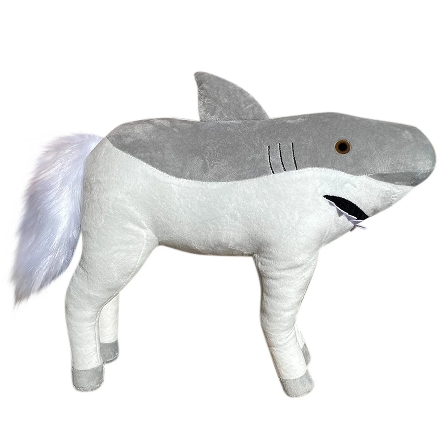 40/50/60cm Shark Horse Soft Stuffed Plush Toy Stuffed Shark Head Horse Body Model Doll Pillow Toy For Kid Children Birthday Gift