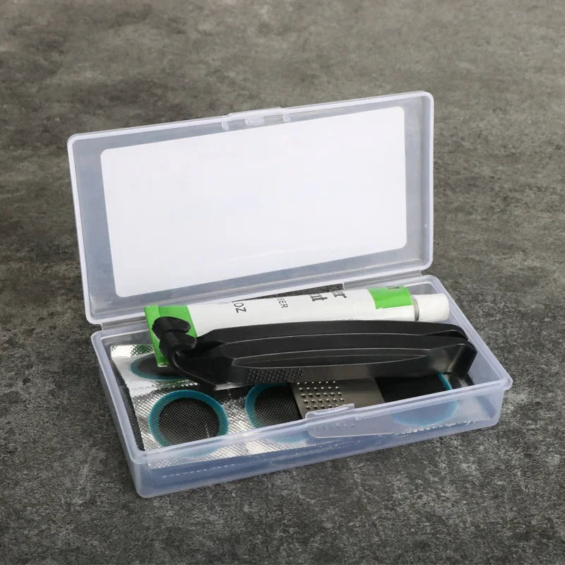 Bike Tire Repair Tool Flat Bicycle Tyre Repair Rubber Patch Glue Lever MTB Free Cold Patch Sealant Cycling Inner Tube Repair Kit