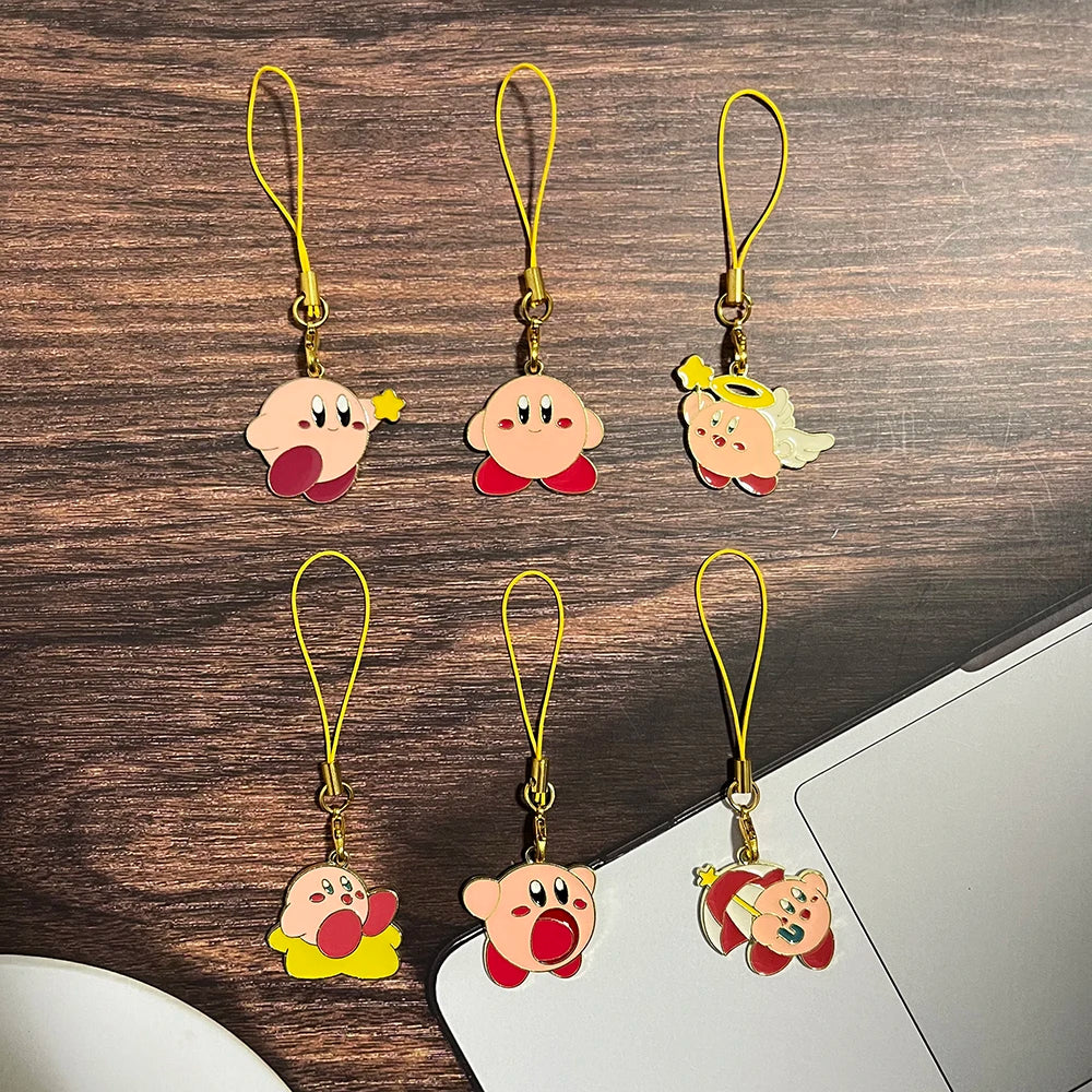 6PCS Cute Keychains - Kawaii Pink Enamel Pendants for Car Keys, Backpacks, Handbags, Perfect Gift for  Lovers