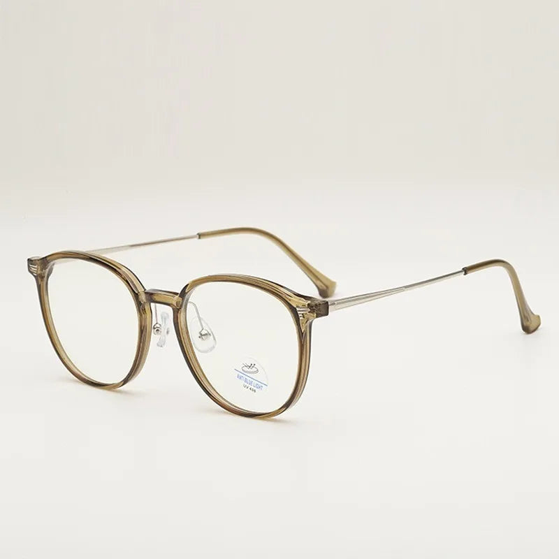 Anti-blue Light Anti-radiation Glasses Luxury Frame Glasses Female Korean Version Big Face Round Face Plain Net Red Glasses Flat