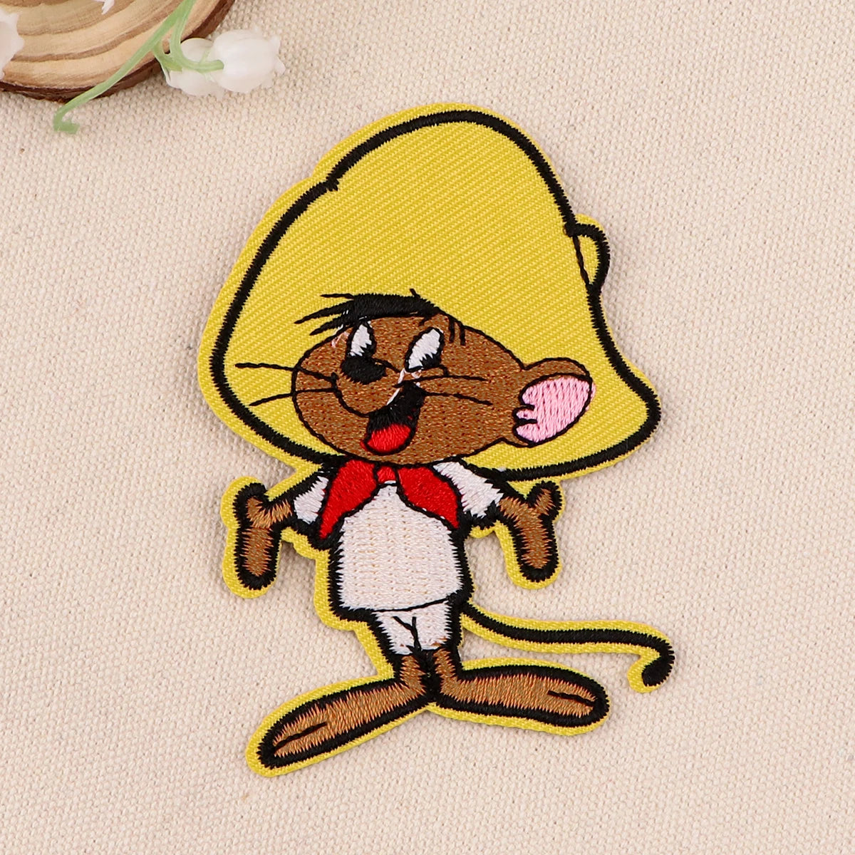 Mexican Mouse Patches For Clothing Cartoon Patches Appliques Iron on Badges Clothes Stickers DIY Sewing Embroideriy Stripes