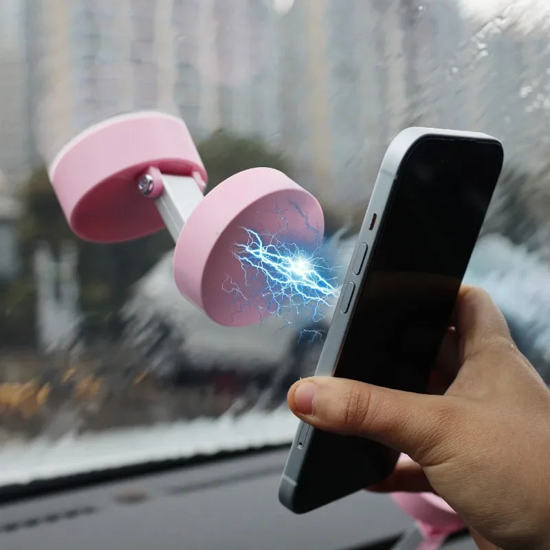 Vacuum Magnetic Suction Cup, Double Sided Hands-Free Magnetic Cell Phone Holder