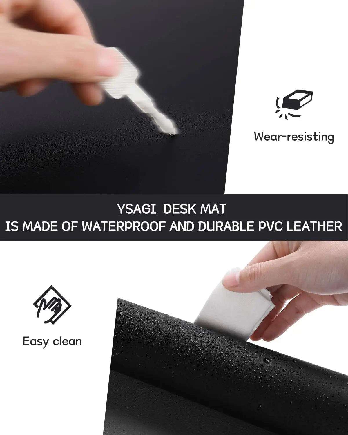 Large Size Office Desk Pad Ultra Thin Large Mouse Pad Waterproof PU Leather Desk Table Protector