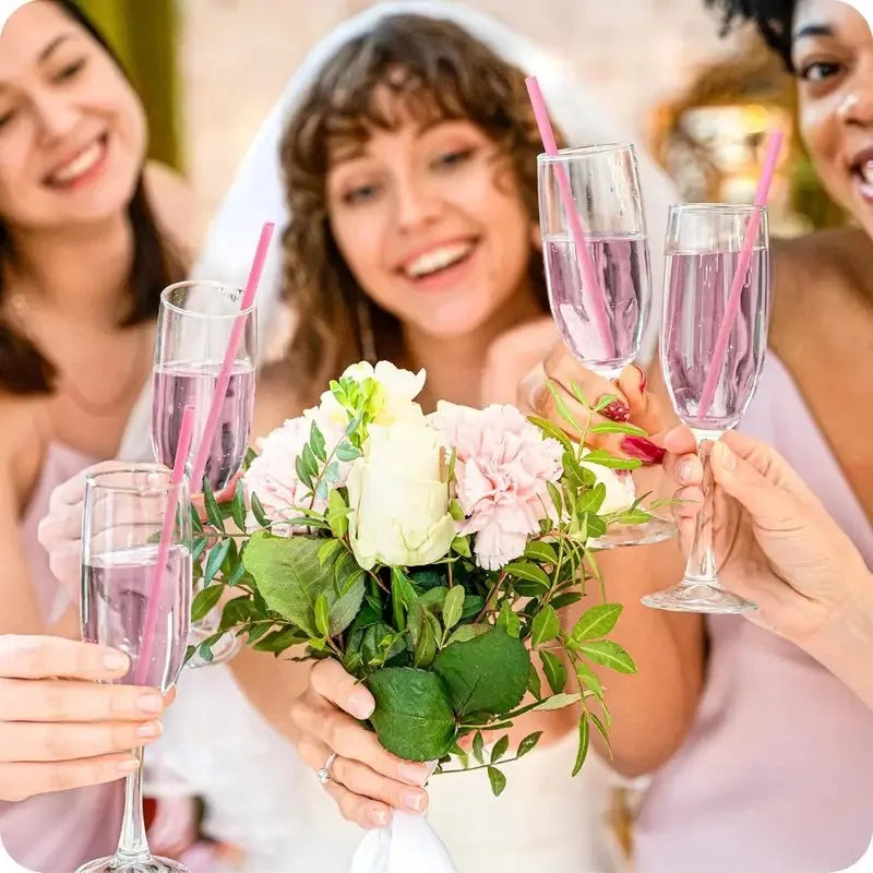 10/20/50pcs Heart Shaped Straws, Disposable Plastic Drinking Straws for Valentine's Day, Weddings, Birthdays, Bridal Showers
