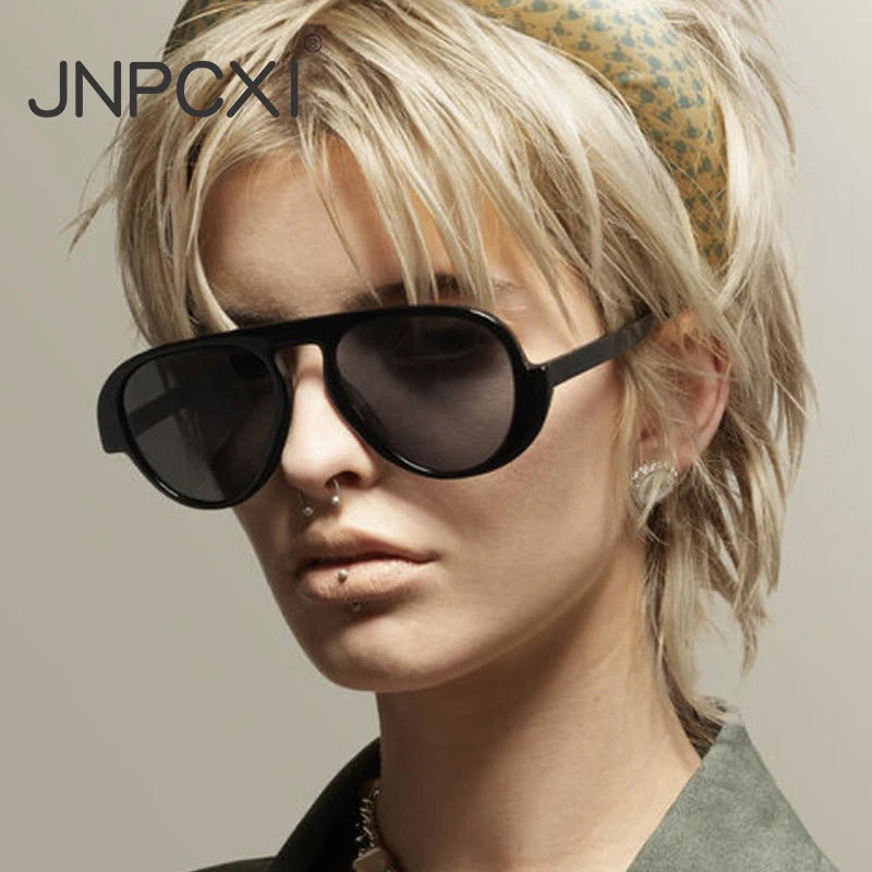 JNPCXI New Retro Round Sunglasses Women Fashion Brand Design Gradient Shades UV400 Men Punk Sun Glasses