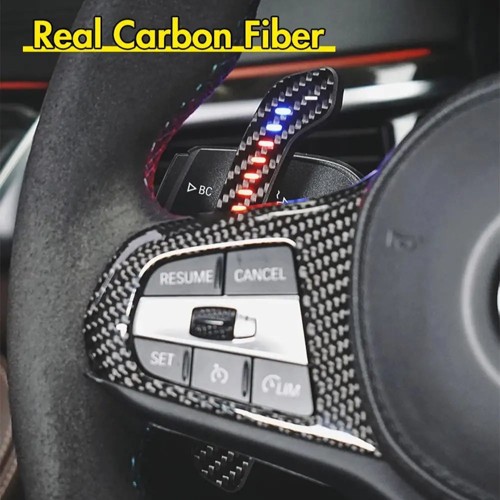2026 LED Magnetic Paddle Shifters Carbon Fiber For Audi A1 A3 A5 A8 Q2 Q3 Q4 Q5 Q7 Q8 S1 S2 S3 S4 S5 SQ5 RS3 RS4 RS5 RSQ5