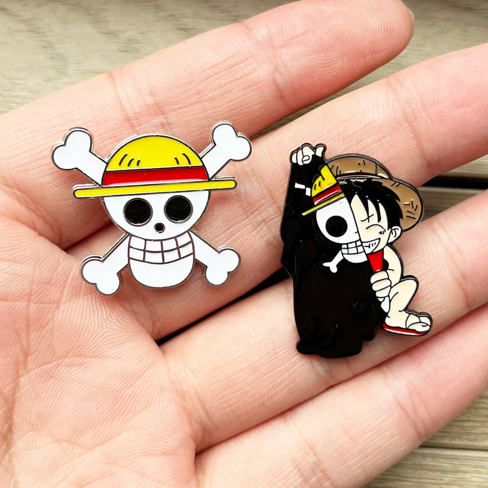 2pcs Anime Lapel Pins Set Enamel Brooches for Backpack Men Women Jewelry Accessory Cool Anime Badges