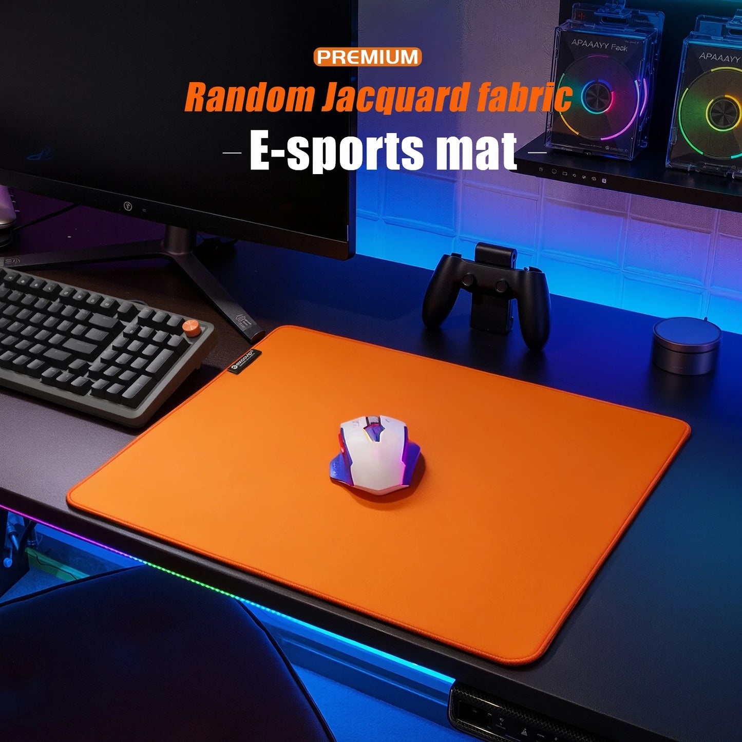 EXCO Gaming Mouse Pad Large with Control Cloth Surface Rubber Non-Slip Base Stitched Edge Esports Mousepad Soft for FPS CSGO