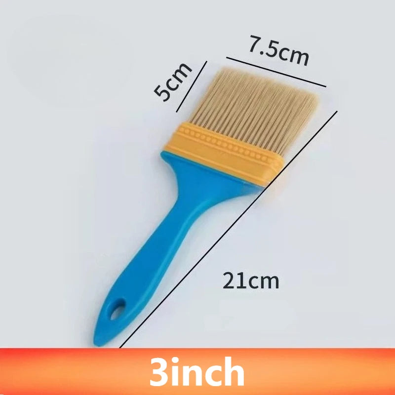 5pcs Paint Brushes with Handles - Durable Plastic Bristles, for Smooth Application, Wall Painting Tools, Paint Brushes for Walls