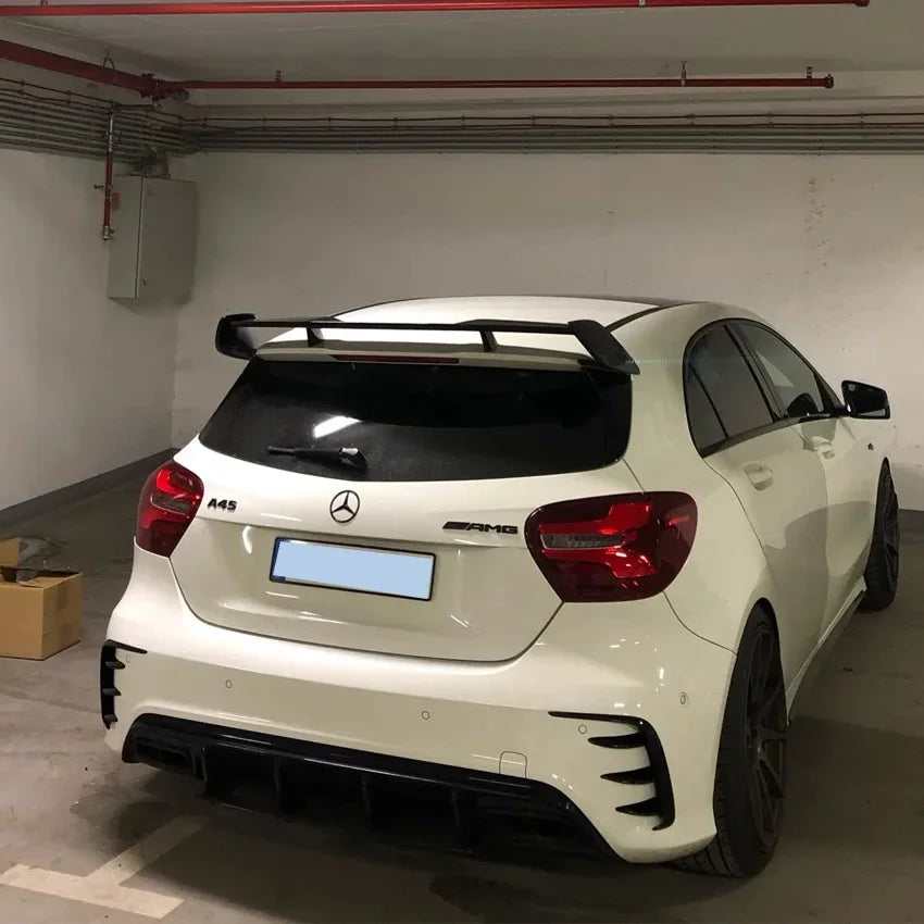 Hatchback Rear Bumper Lip Spoiler Side Canards Splitter Body Kits Gloss Black For Mercedes Benz A-Class W176 A45 AMG 2013-2018