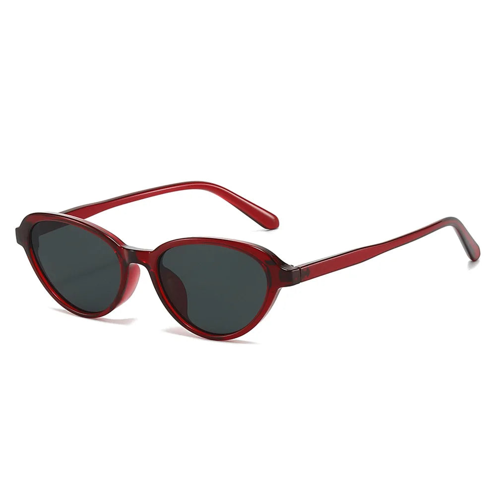 JNPCXI Fashion Cat Eye Sunglasses Women Tea Green Shades UV400 Retro Men Clear Lens Frame