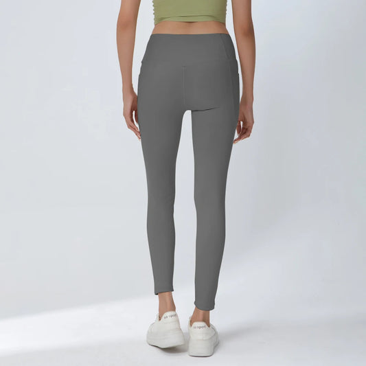 Women's High - Waist Yoga Pants with Pocket, Stretchable, Quick - Dry, for Fitness, Running, Pilates, Multiple Colors
