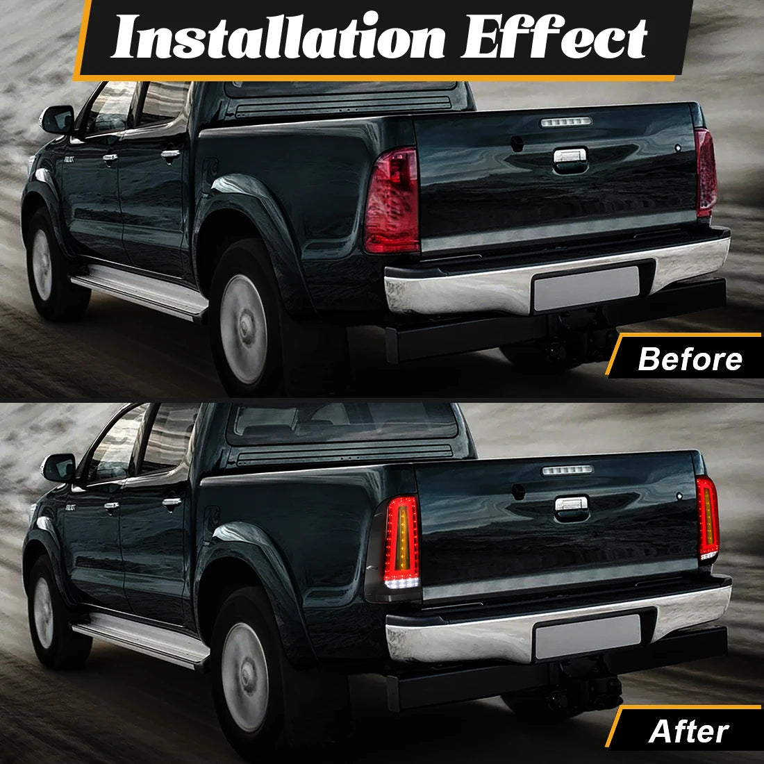 Tail Lamps For Toyota Hilux VIGO 2005 2006 2007 2008 2009 2010 2011 2012 2013 2014 Brake Turn Signal Reverse Driving Tailights