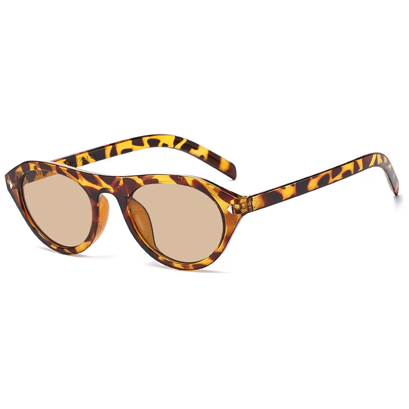 JNPCXI Fashion Cat Eye Sunglasses for Men Women Vintage Punk SunGlasses Men's Unisex Eyewear Steampunk Rivet UV400