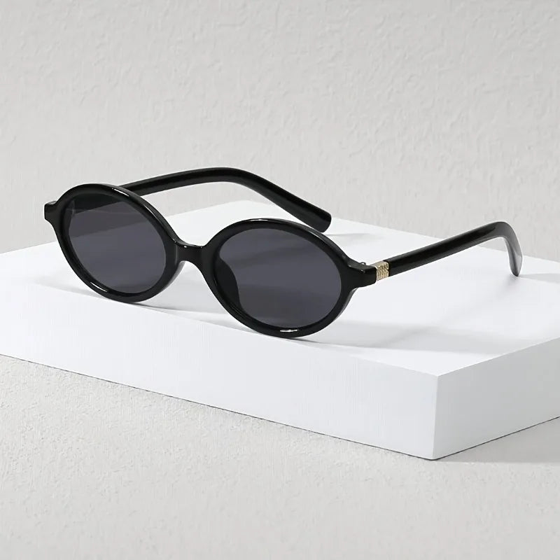 1 pair of women's fashionable glasses, retro oval frame with branch decoration, unisex daily commuting glasses
