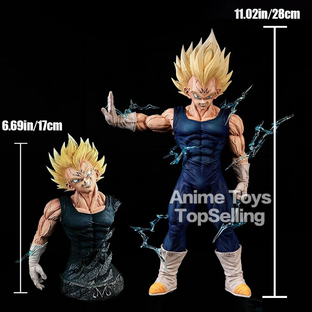 33cm Anime Dragon Ball Z Majin Vegeta, Replaceable hand, head, PVC Action Figure