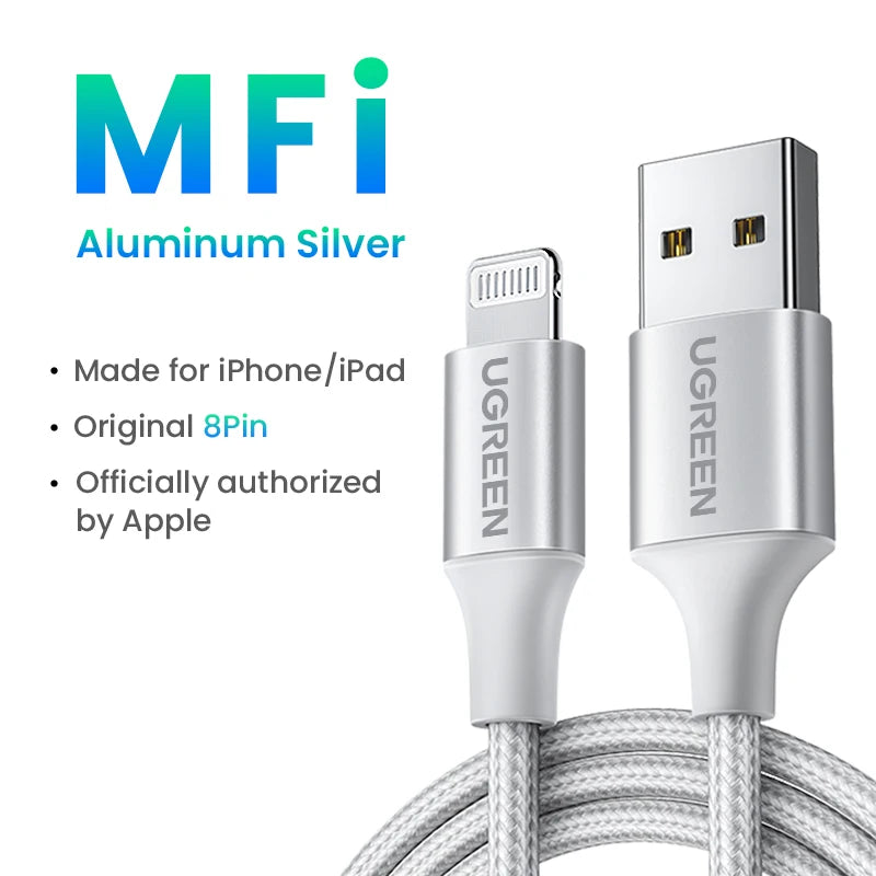MFi USB to Lightning Cable for iPhone 14 13 12 Pro Max 2.4A Fast Charging apple