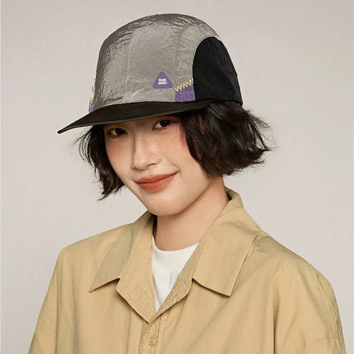 New Unisex Flat Eave Letter Baseball Hats Sunshade Retro Breathable Quick Drying Peaked Caps Versatile Color Block Fashion ins