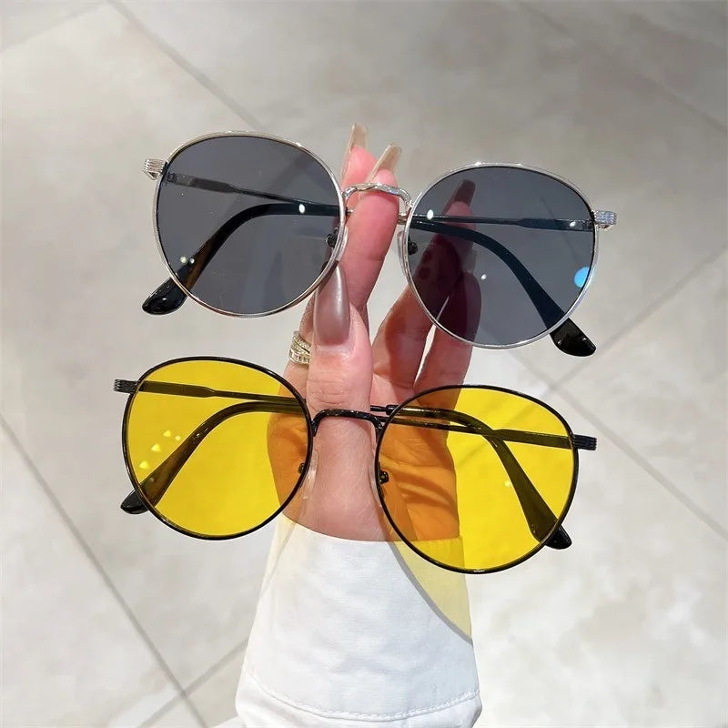 Retro OVAL Ocean Sunglasses UV Resistant Fashionable Trendy Ins Unisex Sunglasses