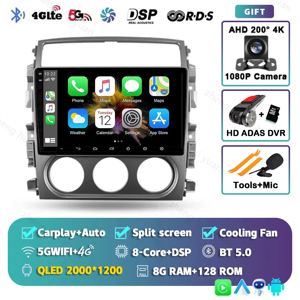 CarPlay Auto Android 15 For Suzuki Liana 1 2004 - 2008 Car Radio Multimedia navigation video DVD Autoradio Stereo 2din 4G+BT GPS