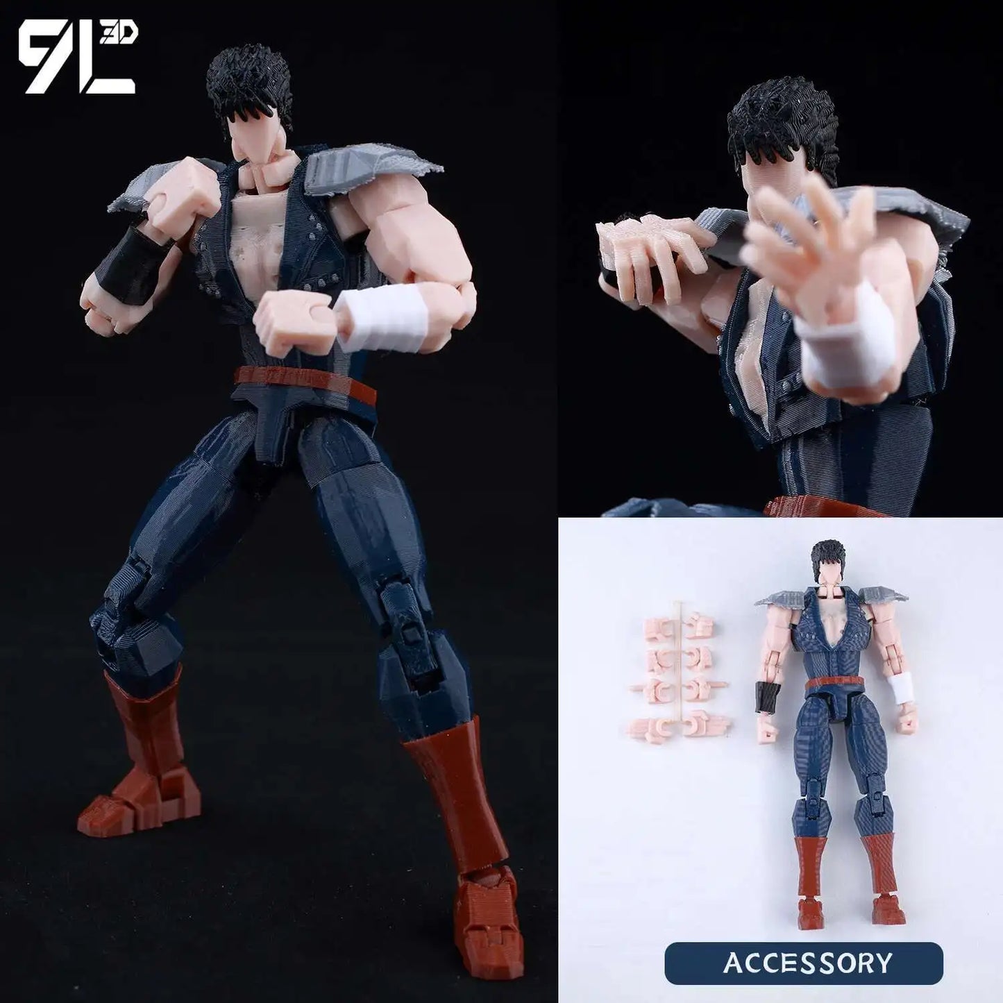 9L 3D Printed Anime Jujutsu Kaisen Sukuna Dummy 13 Shapeshift Action Figures 03