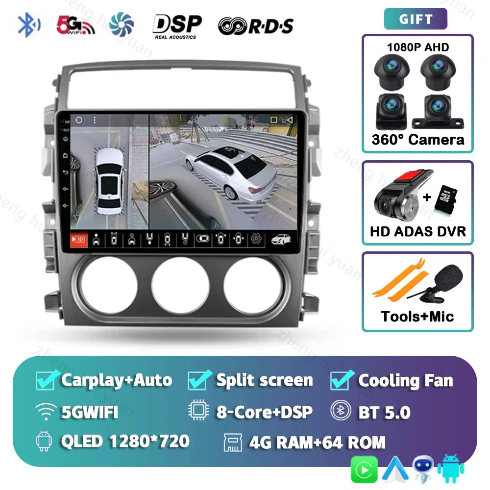 CarPlay Auto Android 15 For Suzuki Liana 1 2004 - 2008 Car Radio Multimedia navigation video DVD Autoradio Stereo 2din 4G+BT GPS