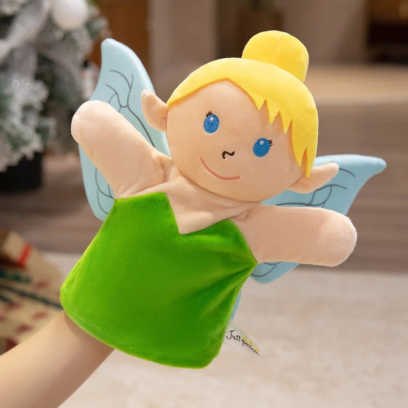 Cute Fairy Tale Kingdom Series Plush Hand Puppets Toys Cozy Cartoon Prince Princess Finger Puppets Funny Children Game Props