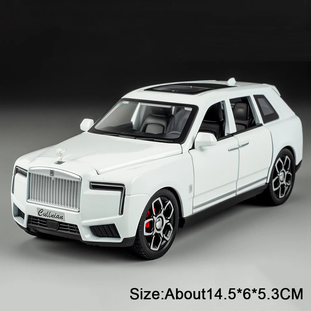 1:32 Rolls Royce Phantom Cullinan Diecast Alloy Model Toys Car Doors Opened with Sound Light Pull Back Toy Bookshelf Decorations