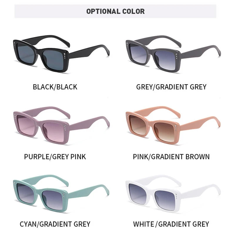 JNPCXI Vintage Suqare Women Luxury Sunglasses Diamond Shades UV400 Fashion Gradient Men Sun Glasses