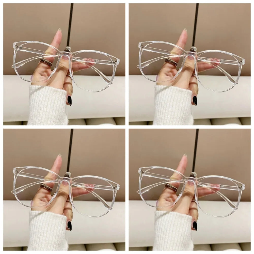4 PCS Anti Blue Light Blocking Glasses Clear Anti Radiation Glasses Replaceable Lens for Women/Men