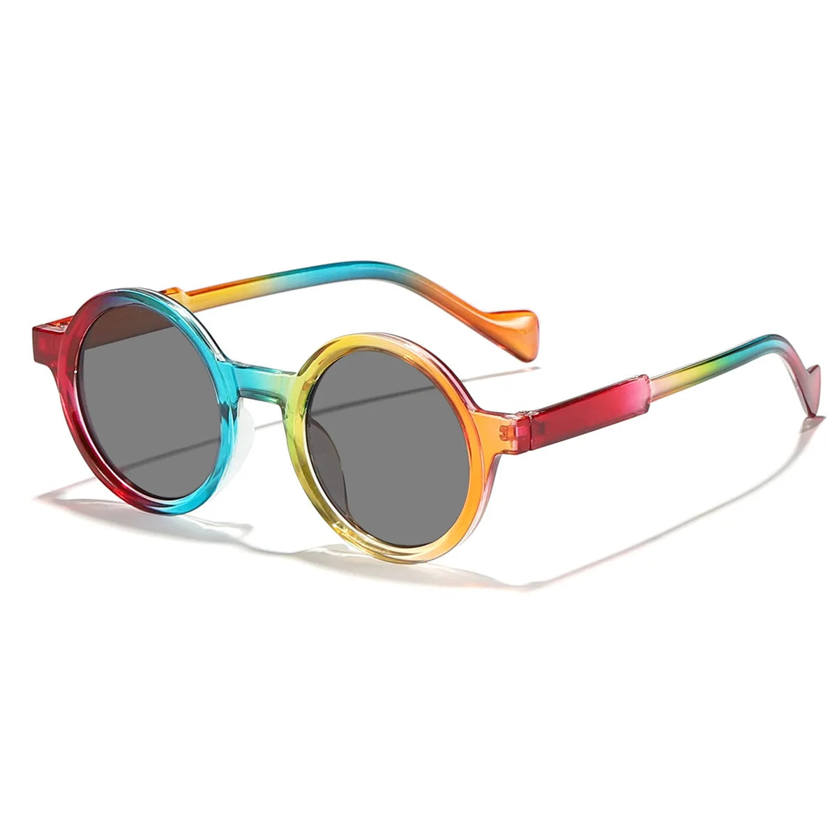 JNPCXI Round Sunglasses Women Fashion Rainbow Gradient Men Shades Retro Trending Retro Sun Glasses UV400