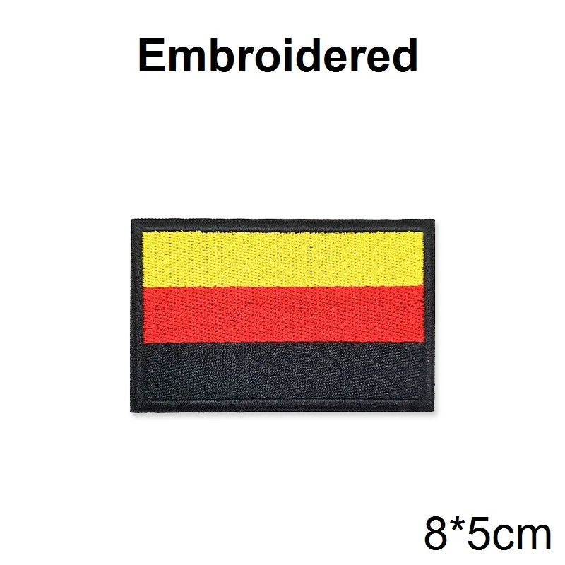 PVC & Embroidered Flag Patches UK Spain France Germany US Russia Tactical Badge