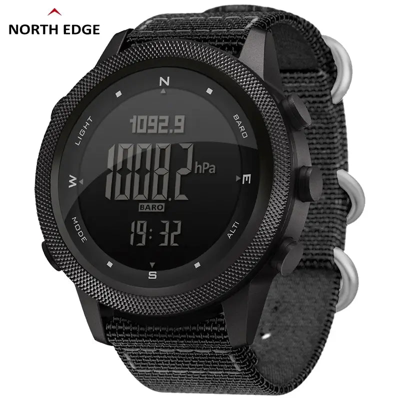NORTH EDGE APACHE-46 Men’s Digital Sport Watch Altimeter Barometer Compass WR50M