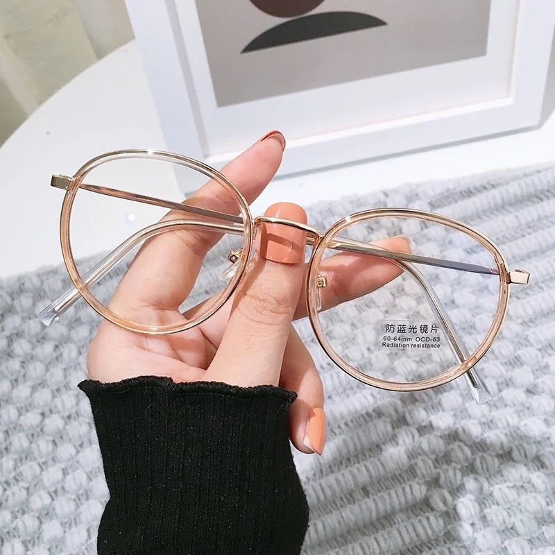 3PCS Anti Radiation Glasses for Women Retro Round Frame Fashion Eyeglasses