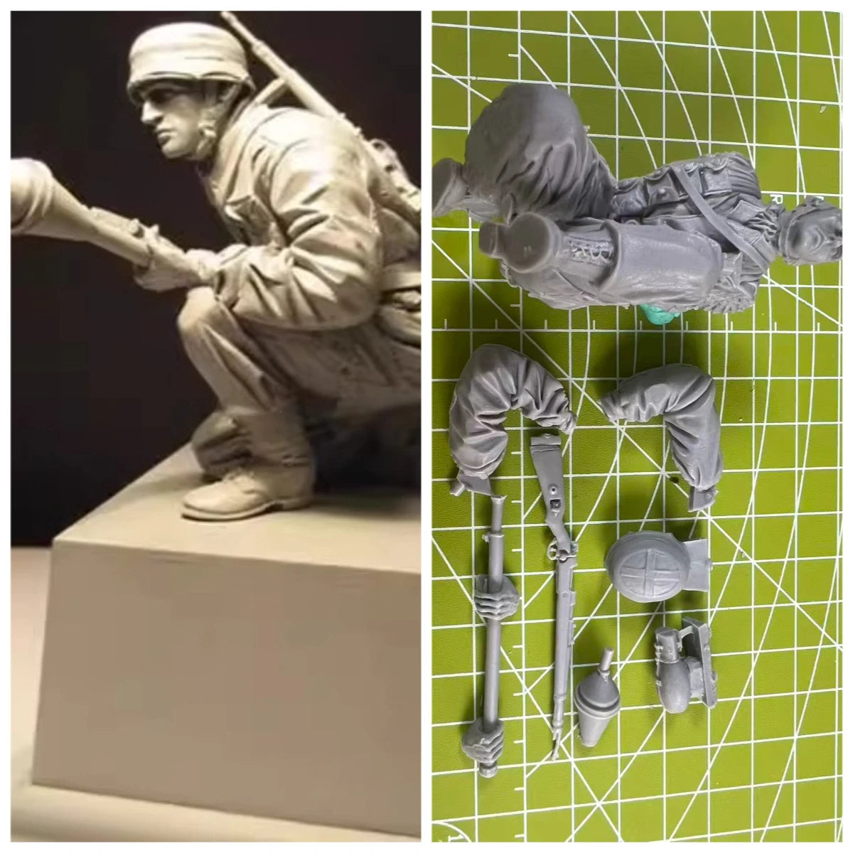1/16 Casting Resin Model Gray Kit Normandy Frontline Soldier Model Needs To Be Assembled Unpainted (without Platform)