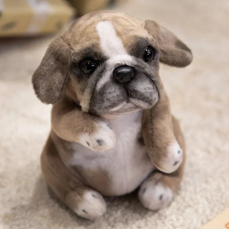 Realistic Poodle Pug Puppy Plush Toy Miniature Guinea Pig Stuffed Doggy Cute Fluffy Pet for Room Decor Children's Birthday Gift