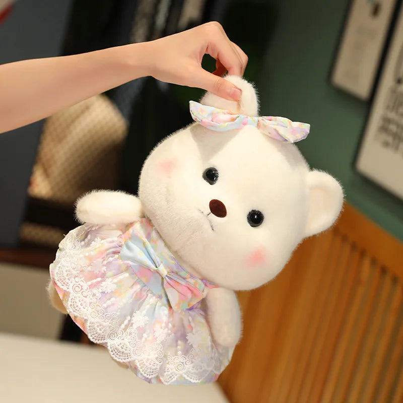 Lovely Girl Heart  Bear Plush Toys Kawaii Sfuffed Animals Soft Baby Sleeping Doll Valentine's Day Gift For Selfie Props