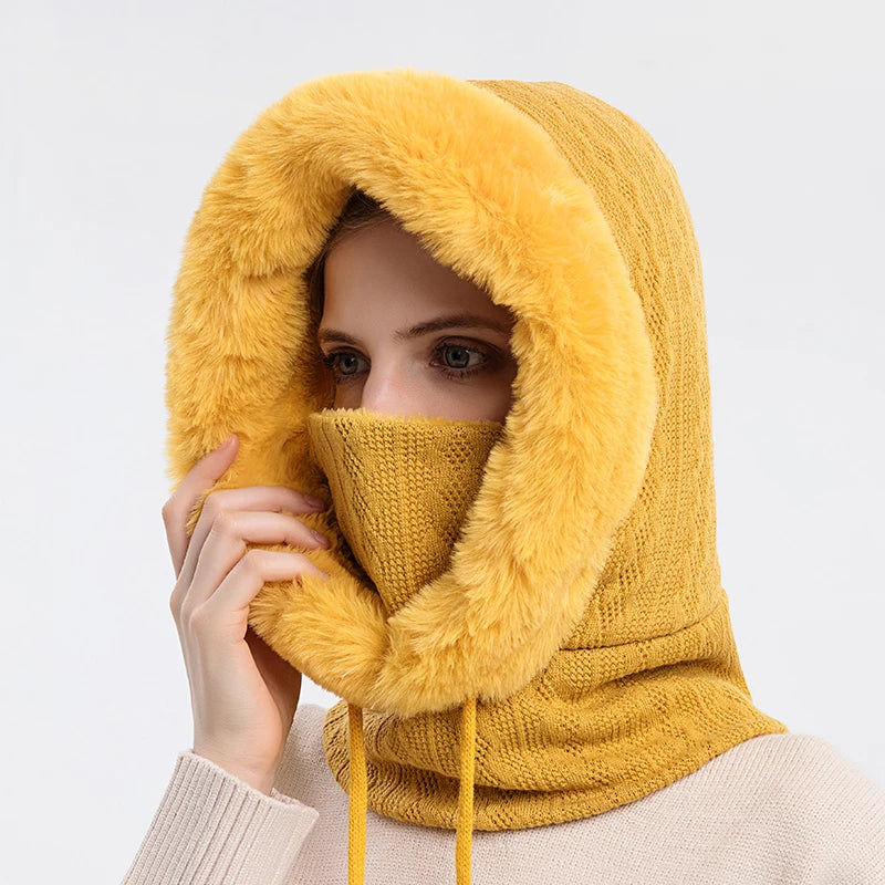 Cross-border outdoor cycling head warm winter hats ski cap insulation heat preservation centers mask sets protective cap