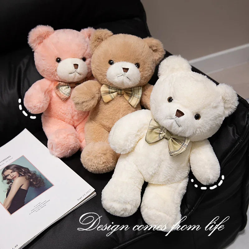 Cute Teddy Bears Stuffed Plush Toys Bear Animal Plushies Dolls Soft Bear Valentine's Day Gifts Kids Birthday Home Decor Party