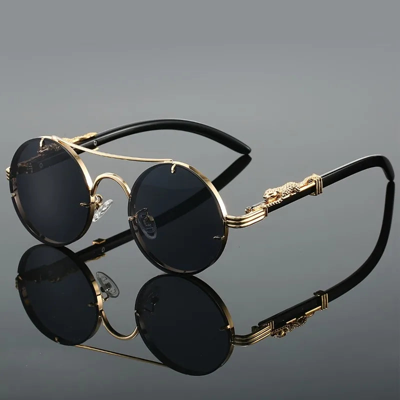 Retro Unisex Fashion Glasses - Retro Metal and Acetate Fiber Frame, Full Frame Square Design with Decorative Elements
