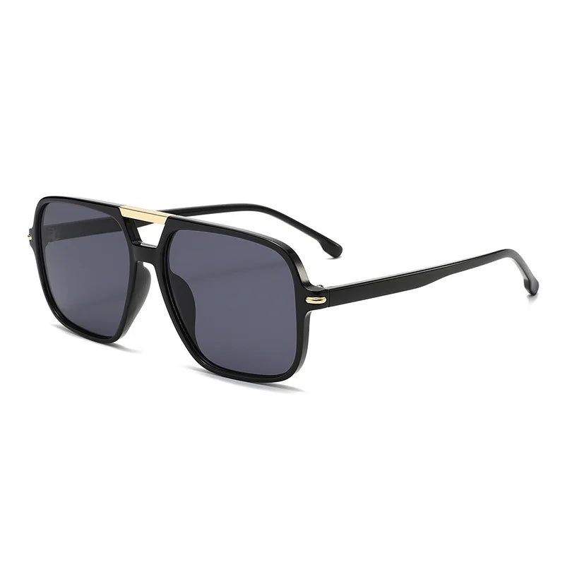 JNPCXI New Fashion Double Bridges Sunglasses Women Square Rivets Orange Gradient Shades UV400 Men Sun Glasses