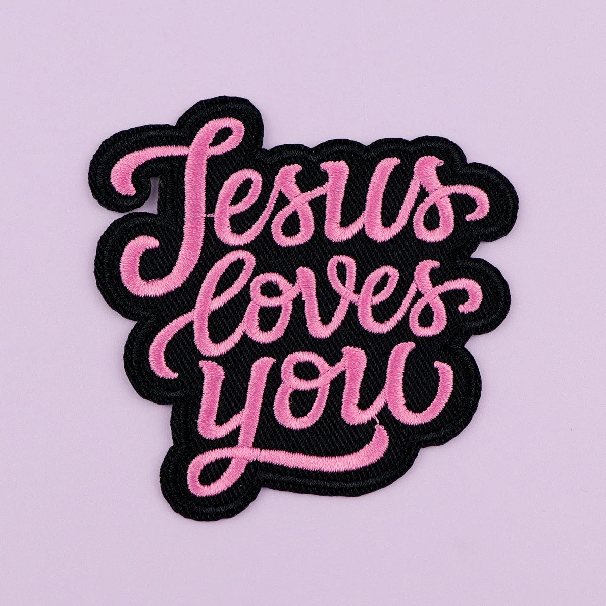 Jesus loves you Iron On Patch Clothes Patch For Clothing Quotes Embroidered Patch Garment Apparel Accessories Sewing Stickers