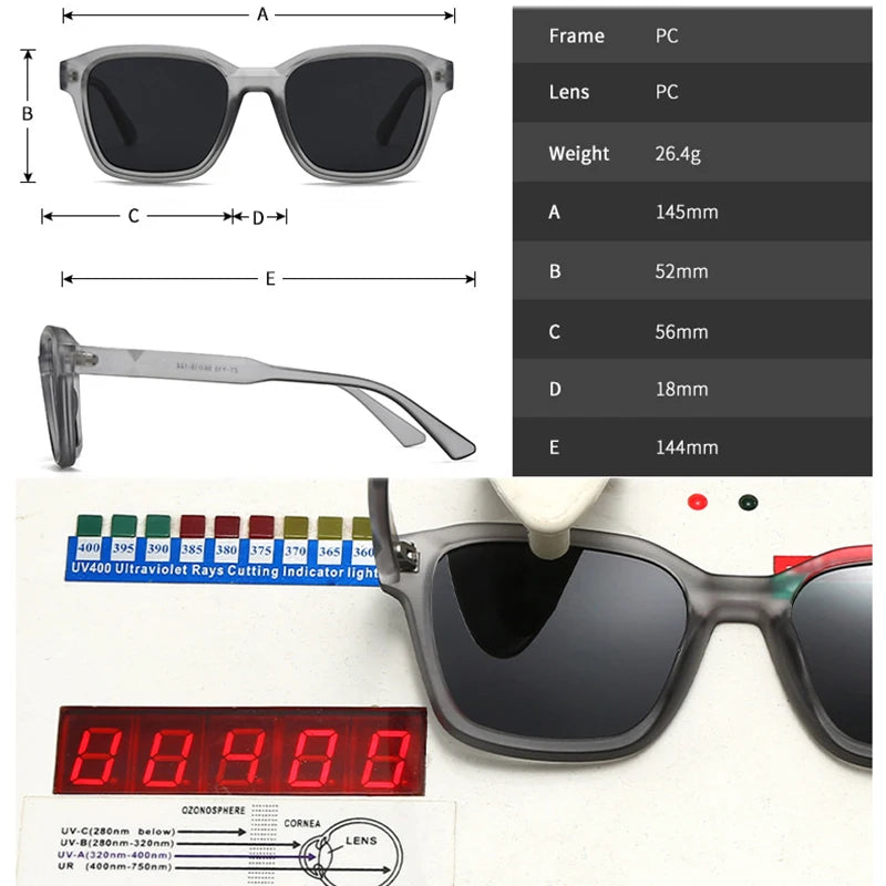 JNPCXI New Fashion Square Sunglasses Women Gradient Orange Candy Color Shades UV400 Retro Rivets Men Trending Sun Glasses