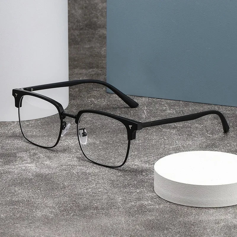 Anti Radiation/Blue Light Eyeglasses Replaceable Lens Computer Glasses/High Qulity/Half Metal Glass Men Women Eyewear