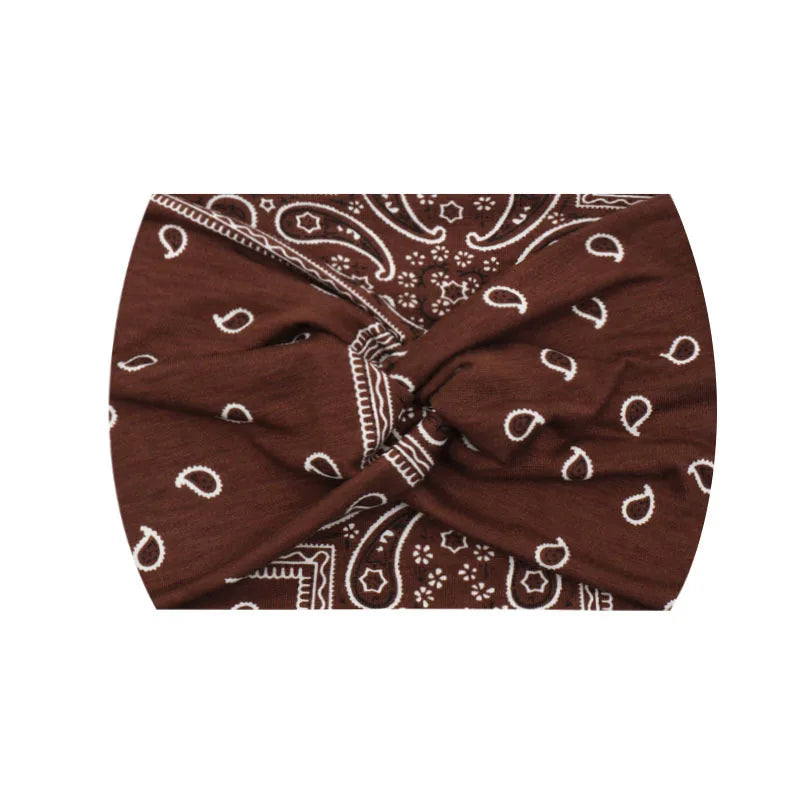 Widening 18CM stretch printed sports sweatband headband headscarf hairband hair tie hair accessories